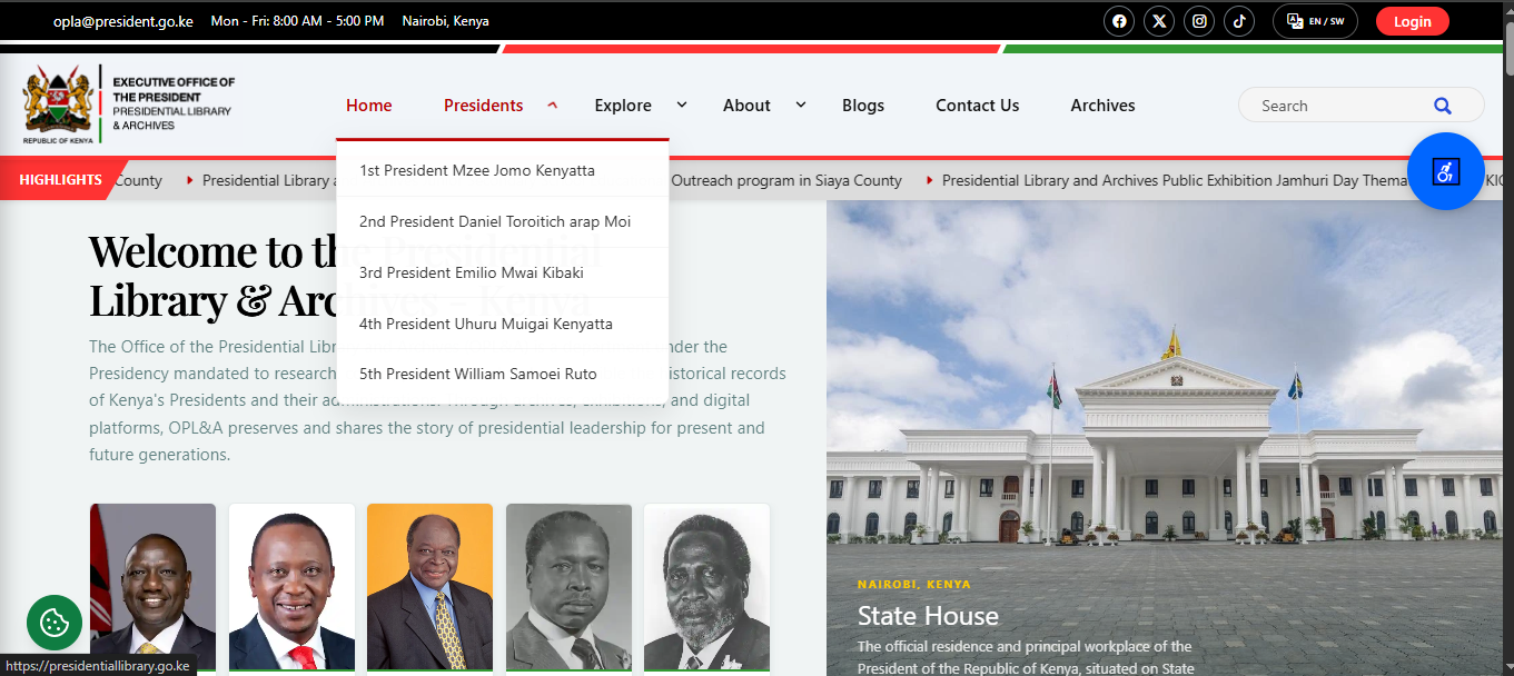 Online Presidential Library & Archives